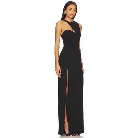 Amanda Uprichard Black Maxi Dress - Picture 2 of 12